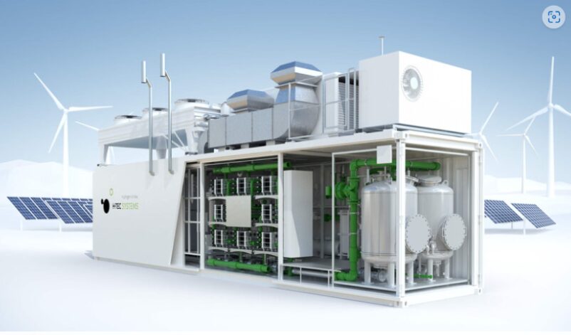 Anlage zur Erzeugung grüner Gase und Kraftstoffe im Verbund mit Wind- und Solarenergie